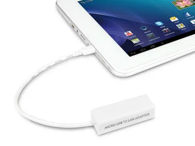 Immagine prodotto di Hamlet Cavo adattatore micro USB OTG to LAN converte in porta RJ-45 Fast Ethernet 10/100 Mbps per Tablet e Smartphone