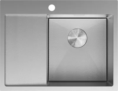 Produktbild von Mexen Exar Edelstahlspüle 1-becken mit Abtropffläche rechts 620 x 480 mm, Inox HC - 6432621005P-01HC