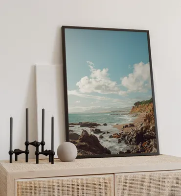 Produktbild von Poster felsige Küste, groesse_poster:70x100 cm, groesse_rahmen:birke 70x100 cm