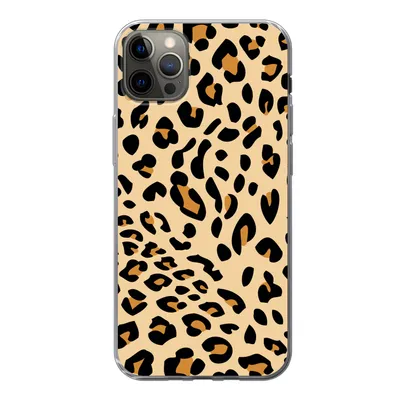 Produktbild von MuchoWow® Handyhülle Schutzhülle Hülle für iPhone 12 Pro Max Tiermuster - Panther - Leopard Silikon Softcase Handy Hülle - Hartschale