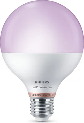 A Philips Wiz Connected smart LED light bulb.