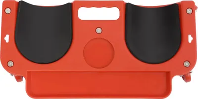 Image de Roulettes pour genoux - Support roulant pour genoux avec 5 roulettes pivotantes - charge max. 100 kg - 51×14 cm - plastique - rouge
