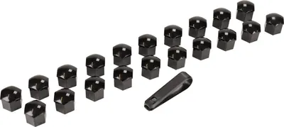 Produktbild von 20x Radschrauben Radbolzen Radmuttern Kappen Abdeckung schwarz 21mm Ducato 250