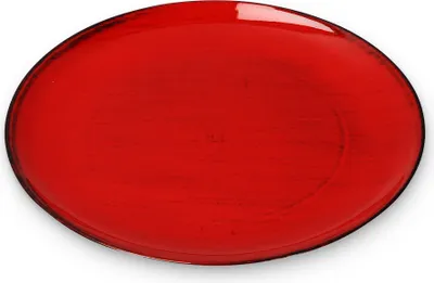 Produktbild von Deko-Teller 28 cm in rot-schwarz für drinnen & draußen