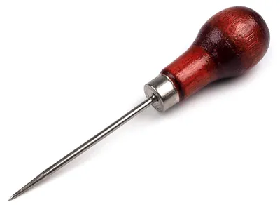 Produktbild von 1 Ahle / Vorstecher mit Holzgriff, 11cm lang