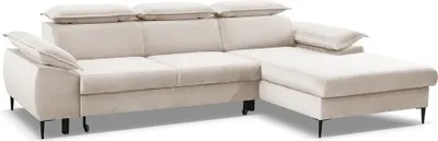 Produktbild von FurMeb24 - Ecksofa PARIS  - RECHTE SEITE , Sofa mit  Bettk€sten und Schlaffunktion - MAGIC VELVET 2274
