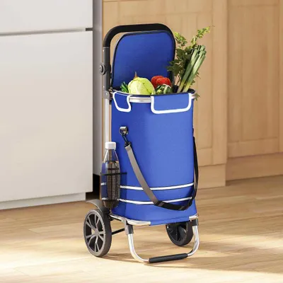 Produktbild von Best Möbel Einkaufswagen Blau 36,5 x 46,5 x 100,5 cm Oxford Stoff - Unterhaltungselektronik CL8076009 1parcel