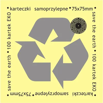 Obrázok produktu pre Samolepiace bločky eko 75x75mm 100K žlté
