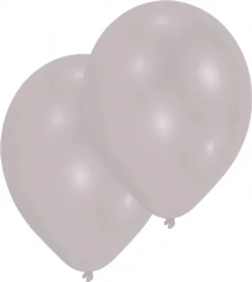 Produktbild von amscan Luftballons Metallic silber Ø27,5cm 25 Stück