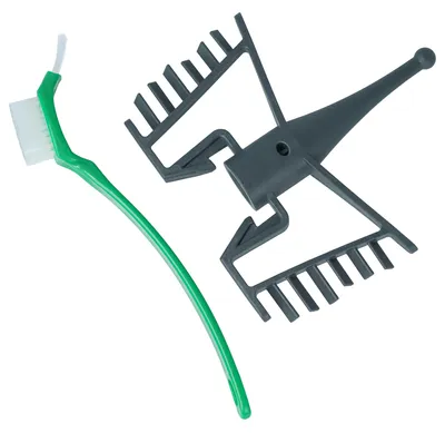 Produktbild von vhbw Rühraufsatz kompatibel mit Silvercrest Monsieur Cuisine Connect SKMC 1200 Küchenmaschine - Schmetterling-Aufsatz + Bürste, Kunststoff Dunkelgrau