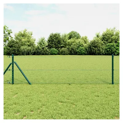 Produktbild von Zaunpfosten Grün 10 x 0,6 m (13 mm Maschen) Stahl und PVC für Gartenzaun, Weidezaun, Hühnerzaun und Gartennetz