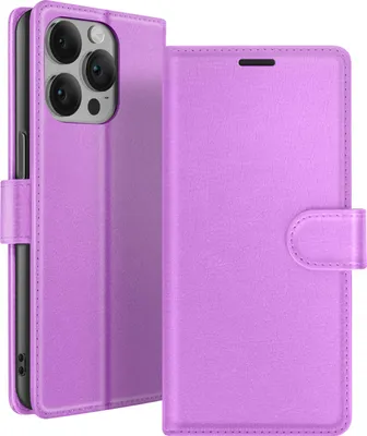 Image de Zanaé, étui à rabat pour iPhone 14 Pro Max avec fermeture magnétique & porte-cartes, violet