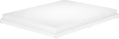 Produktbild von Futonbett weiß 160x200 flach extra niedriges Loftbett Kiefer V-60.47W-16Rollrost und Matratze inkl.