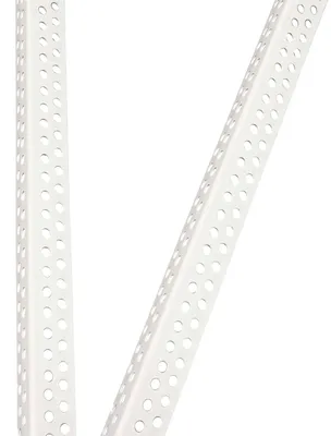 Produktbild von ProfileXXL PVC Eckwinkel, Eckprofil, Kantenschutz Trockenbau 2,5m Weiß 23 x 23mm Profile aus hart PVC, für Innenbau Trockenbau