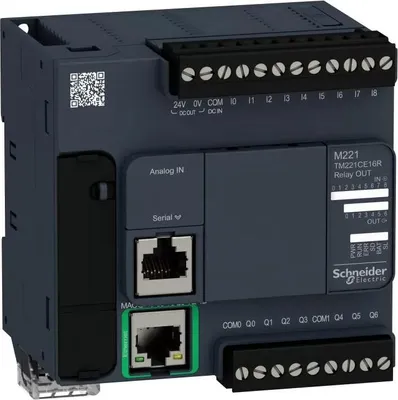 Produktbild von Schneider Electric TM221CE16R, IP20, 50 - 60 Hz, -10 - 55 °C, -25 - 70 °C, 95 mm, 70 mm