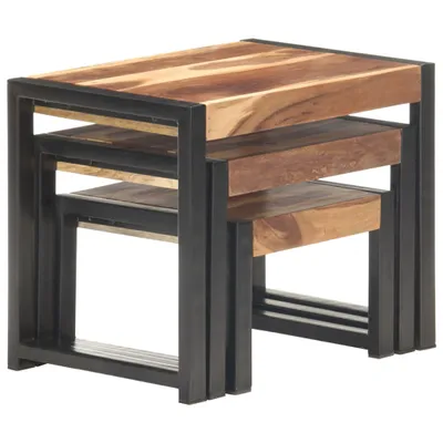 Immagine prodotto di Set tavoli 3 pezzi. Legno massiccio