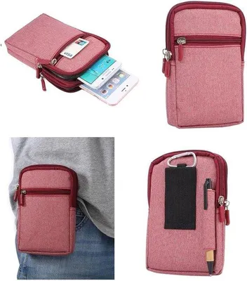 Produktbild von Tasche/Beutel – 17 x 10,5 cm – Rot – Inklusive Karabinerhaken und Gürtelschnalle – ServiceTopper