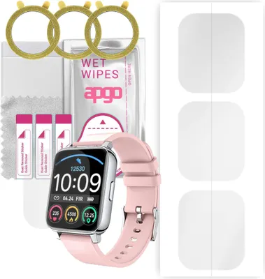 Produktbild von apgo 3 Stück Schutzfolie, klar, kompatibel mit Rinsmola P36B  Smartwatch, Hydrogel Displayschutzfolie mit Positionierhilfe, Displayfolie, robust und kratzfest