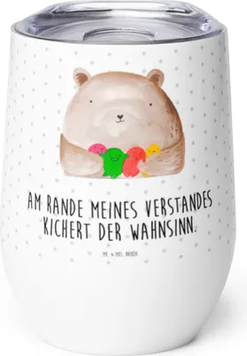 Produktbild von Mr. & Mrs. Panda thermosbecher Bär Gefühl - Weiß - Geschenk, Wahnsinn, Teddy, Reisebecher, Durchgedreht, Verrückt, Thermobecher, Thermo Becher, glühwein tasse, kaffee