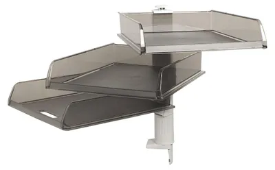 Produktbild von Exacompta Schwenksäule mit 3 Briefablagen B4 - Transparent grau - 12027D