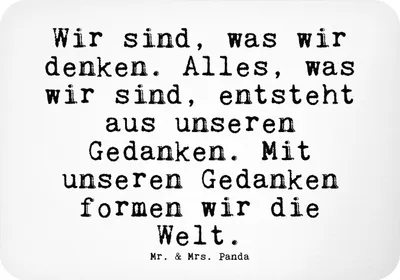 Produktbild von Mr. & Mrs. Panda Kühlschrankmagnet Wir sind, was wir... - Weiß - Geschenk, spruchmagnet, wandmagnet, Lebensweisheit, haftmagnet, Weisheit, Zitat, whiteboardmagnet, magnet