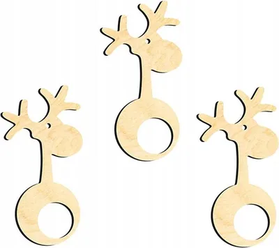Image de Décorations d'arbre de Noël en bois Z22 3 pcs.