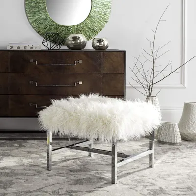 Productafbeelding van SAFAVIEH Moderne binnenbank, wit, 53 x 53 x 41,91 cm