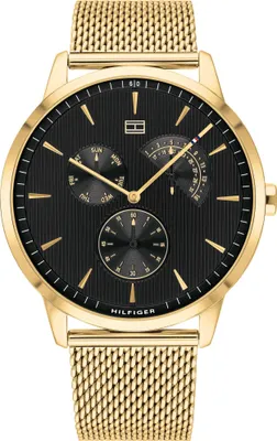 Produktbild von Tommy Hilfiger 1710386 Herren-Armbanduhr, Edelstahl-Gehäuse, Metall-Armband