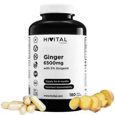 Produktbild von Ingwer 6500 mg | 180 vegane Kapseln
