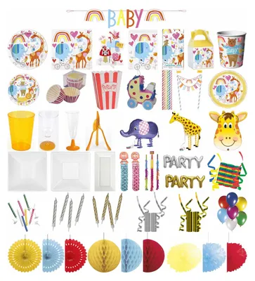 Produktbild von Air-Walker 68cm Walking Luftballon Kindergeburtstag Deko Dschungel Giraffe