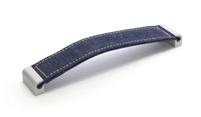 Obrázek produktu pro Rujzdesign nábytková úchytka 592.15 - povrch: riflovina + hliník eloxovaný, rozteč: 160 mm