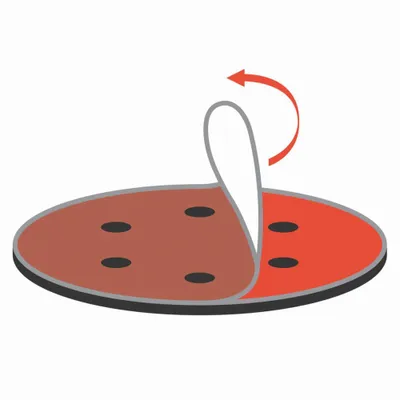 Produktbild von Wolfcraft Haft-Gitterleinen K120, Ø 255 mm 5 Stück