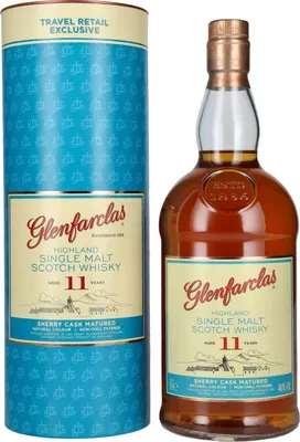 Produktbild von Glenfarclas 11 Years Old Highland Single Malt Scotch Whisky 46% Vol. 1l in Geschenkbox