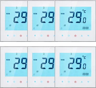 Produktbild von 6X 5A 110 – 230 V Raumthermostat Fußbodenheizung Programmierbar wöchentliche Display LCD Touch Screen Wasser Heizung Thermostat Room Controller Temperatur Innenthermometer