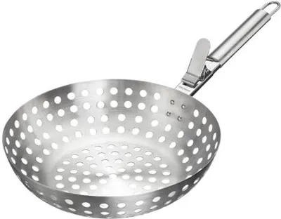Produktbild von Grillwok für die Zubereitung von köstlichen gegrillten Gemüse. langlebig und spülmaschinenfest, Edelstahl