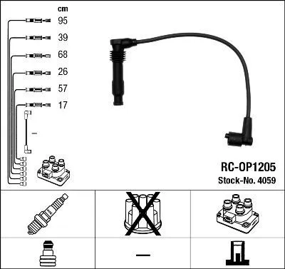 Image de Jeu de câbles d'allumage NGK 4059