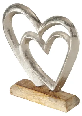Produktbild von Aufsteller Deko Herzen Aluminium Holz