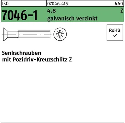 Produktbild von Reyher  Senkschrauben ISO 7046 -1 4.8 M 3x25 -Z vz (2000 Stück)