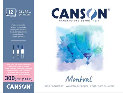 Obrázok produktu pre CANSON C518408004 CANSON Akvarelový blok "Montval", 240 x 320 mm, 300 g/m²