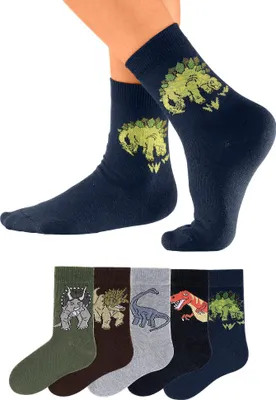 Produktbild von H.I.S. Socken Kindersocken Jugendliche Motivsocken 5 -teilig bunt Größe 35/38
