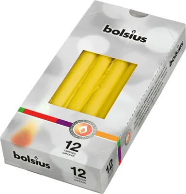 Immagine prodotto di Candele gotiche Bolsius giallo 24,5 cm - 12 pezzi