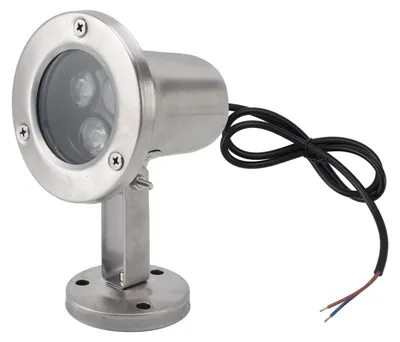 Obrázek produktu pro Osvětlení jezírka, 3 W, LED, nerezová ocel, IP68, vodotěsné, energeticky úsporné, ponorné světlo pro fontány, podvodní bazény, teplá bílá