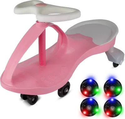Produktbild von MalPlay Rutschauto mit Leuchtende LED-Räder, Wackelauto für Kinder ab 2 Jahren, Rosa