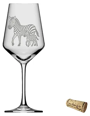 Produktbild von Exoda Weinglas Zebra Gravur 350ml spülmaschinenfest für Abende