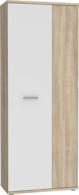 Produktbild von Mehrzweckschrank >NET106< mit Inneneinteilung, in Sonoma Eiche Nachbildung / Weiss  - 68,9x179,1x34,8cm (BxHxT)