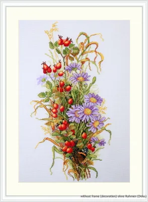 Immagine prodotto di Set punto croce Merejka "Hagebeeren", schema contato, 19x36 cm
