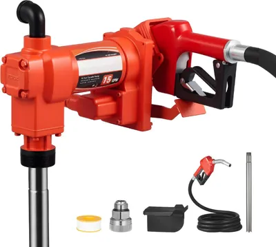 Immagine prodotto di Pompa di trasferimento carburante - Pompa elettrica di rifornimento 230 V - Portata 57 l/min - Pistola automatica - Tubo di alimentazione - Per diesel/benzina/cherosene/biodiesel