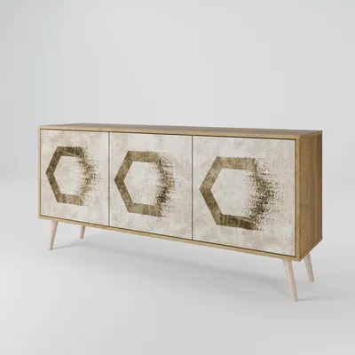 Immagine prodotto di Spacerebels cassettiera a 3 ante - credenza cassettiera - credenza alta - mobile armadio - soggiorno camera da letto - 57,5×164,5×42 (HxLxP)