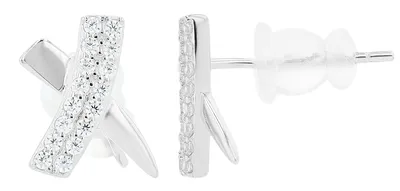 Produktbild von "Marybel" 925/- Echt Silber Ohrstecker mit Zirkonia, rhodiniert