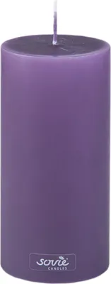 Produktbild von Sovie CANDLES Stumpenkerze in Aubergine Ø 70 mm x H 150 mm, Brenndauer ca. 82 Std. - 1 Stück